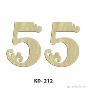 Hobi-art Kd 212 Dekoratif Mini Ahşap Rakamlar (5 Rakamı)