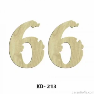 Hobi-art Kd 213 Dekoratif Mini Ahşap Rakamlar (6 Rakamı)