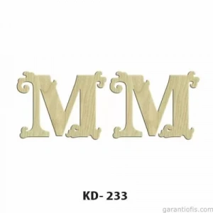 Hobi-Art KD 233 Dekoratif Mini Ahşap Harfler (M Harfi)