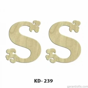 Hobi-Art KD 239 Dekoratif Mini Ahşap Harfler (S Harfi)