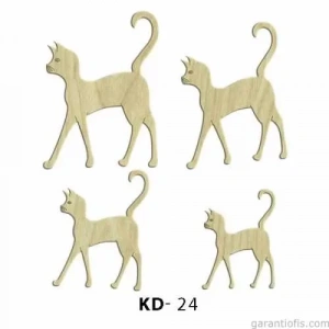 Hobi-Art KD 24 - Kediler Dekoratif Mini Ahşap Obje