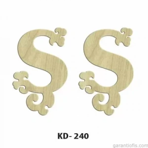 Hobi-Art KD 240 Dekoratif Mini Ahşap Harfler (Ş Harfi)