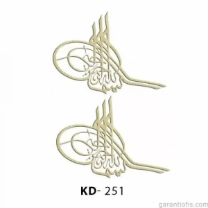 Hobi-Art KD 251 - Tuğra Şeklinde Mini Ahşap Obje