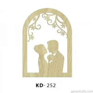 Hobi-Art KD 252 - Gelin ve Damat Figürlü Mini Ahşap Obje