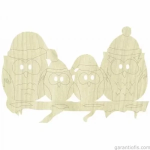 Hobi-art Kd 254 Baykuş Figürlü Mini Ahşap Obje