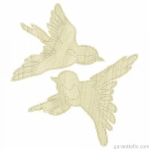 Hobi-art Kd 260 Uçan Kuş Figürlü Mini Ahşap Obje