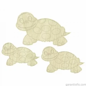 Hobi-Art KD 265 Kaplumbağa Figürlü Mini Ahşap Obje