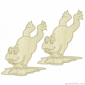 Hobi-art Kd 266 Kurbağa Figürlü Mini Ahşap Obje