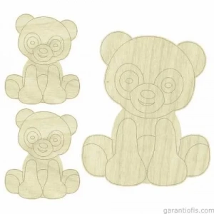 Hobi-Art KD 267 Ayıcık Figürlü Mini Ahşap Obje