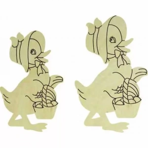 Hobi-art Kd 301 Ördek Figürlü Mini Ahşap Obje