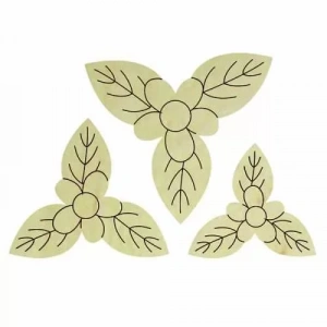 Hobi-art Kd 304 Çiçek Figürlü Mini Ahşap Obje