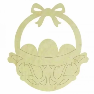 Hobi-art Kd 314 Sepet Ve Yumurta Figürlü Mini Ahşap Obje