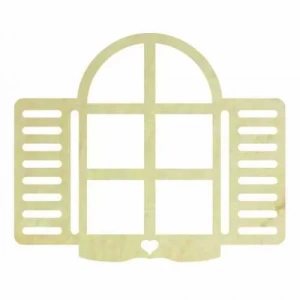 Hobi-art Kd 319 Pencere Figürlü Mini Ahşap Obje