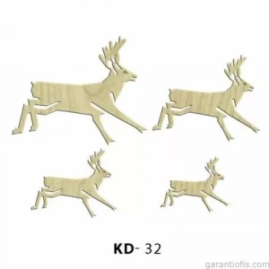 Hobi-Art KD 32 - Geyik Dekoratif Mini Ahşap Obje