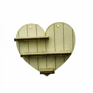 Hobi-art Kd 341 Kalp Figürlü Mini Ahşap Obje