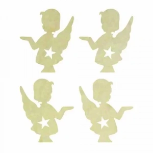 Hobi-Art KD 346 Melek Figürlü Mini Ahşap Obje