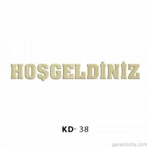 Hobi-Art KD 38 - Hoşgeldiniz Yazılı Dekoratif Mini Ahşap Obje