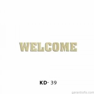 Hobi-art Kd 39 - Welcome Yazılı Dekoratif Mini Ahşap Obje