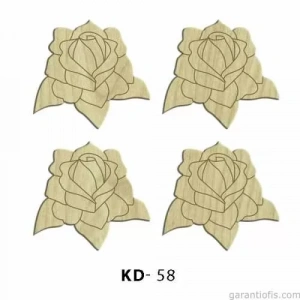 Hobi-Art KD 58 - Güller Dekoratif Mini Ahşap Obje