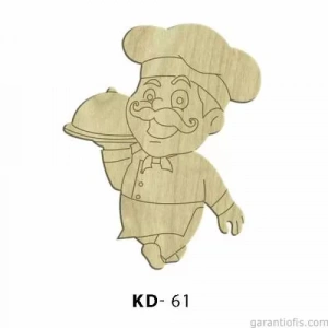 Hobi-art Kd 61 - Aşçıbaşı Tasarımlı Dekoratif Mini Ahşap Obje