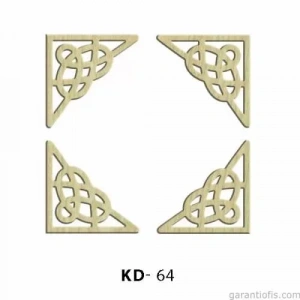 Hobi-art Kd 64 - Köşebent Tasarımlı Dekoratif Mini Ahşap Obje