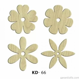 Hobi-art Kd 66 - Çiçek Tasarımlı Dekoratif Mini Ahşap Obje