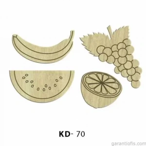 Hobi-art Kd 70 - Meyve Seti Dekoratif Mini Ahşap Obje