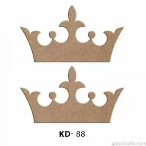 Hobi-art Kd 88 - Taç Şeklinde Dekoratif Mini Ahşap Süs Obje