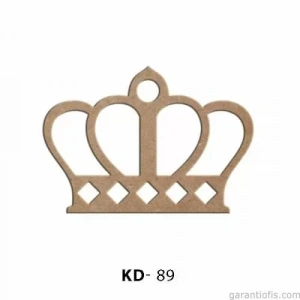 Hobi-art Kd 89 - Taç Şeklinde Dekoratif Mini Ahşap Süs Obje