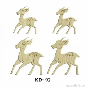 Hobi-Art KD 92 - Ceylan Şeklinde Dekoratif Mini Ahşap Süs Obje