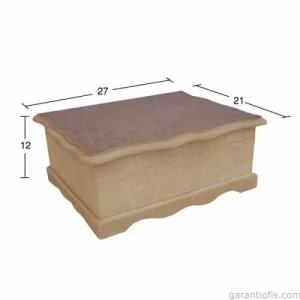 Hobi-Art KU 244 Boyanabilir Ahşap Kutu