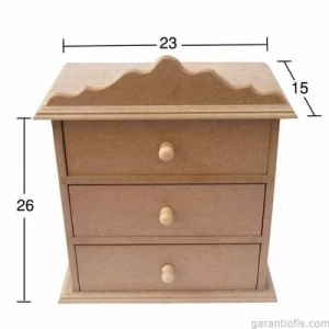 Hobi-art Ku 274 Boyanabilir Ahşap Mini Çekmeceli Sandık