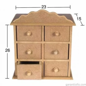 Hobi-art Ku 275 Boyanabilir Ahşap Mini Çekmeceli Sandık