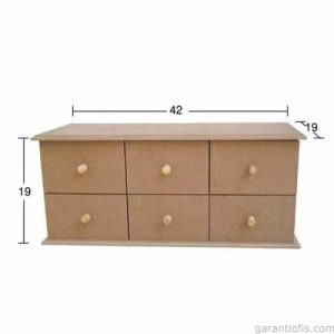 Hobi-Art KU 280 Boyanabilir Ahşap Mini Çekmeceli Sandık