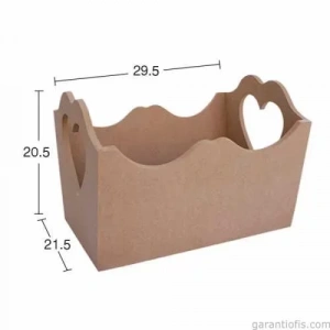 Hobi-art Ku 337 Boyanabilir Dekoratif Ahşap Sepet