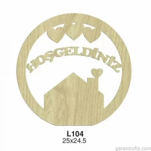 Hobi-Art L 104 Lazer Kesim Hoşgeldiniz Yazılı Kapı Süsü