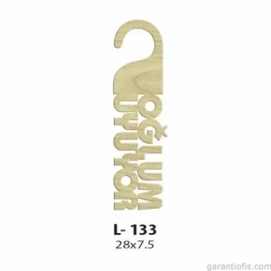 Hobi-Art L 133 Lazer Kesim Oğlum Uyuyor Yazılı Kapı Kolu Askısı