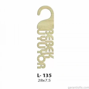 Hobi-art L 135 Lazer Kesim Bebek Uyuyor Yazılı Kapı Kolu Askısı