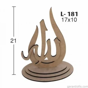 Hobi-Art L 181 Ham Demonte Ahşap Allah Lafzı
