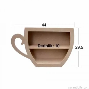 Hobi-art L 236 Ham Ahşap Fincan Figürlü Raf