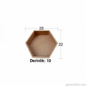 Hobi-Art L 242 Ham Ahşap Petek Tasarımlı Raf