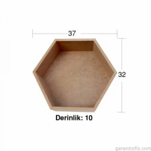 Hobi-art L 244 Ham Ahşap Petek Tasarımlı Raf