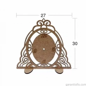 Hobi-art L 248 Ham Ahşap Saat Tasarımlı Obje