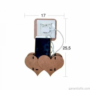 Hobi-art L 251 Ham Ahşap Telefon Şarj Kutusu Ve Prizlik