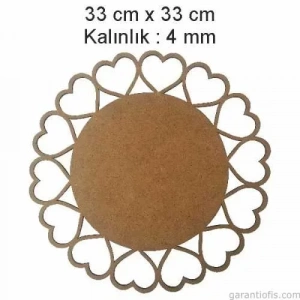 Hobi-art L 273 Dekoratif Lazer Kesim Kalpli Ahşap Supla