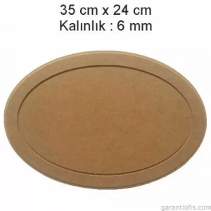 Hobi-art L 277 Dekoratif Oval Ahşap Supla