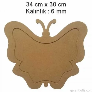 Hobi-art L 285 Dekoratif Kelebek Ahşap Supla