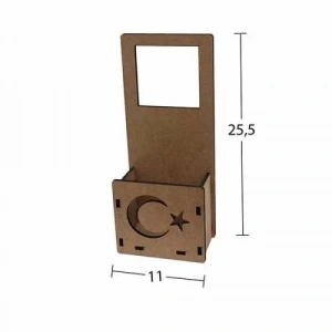 Hobi-art L 310 Demonte Ham Ahşap Telefon Şarj Kutusu Ve Prizlik