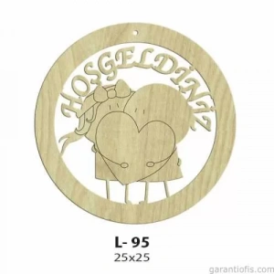 Hobi-Art L 95 Lazer Kesim Hoşgeldiniz Yazılı Kapı Süsü