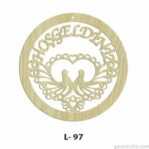 Hobi-Art L 97 Lazer Kesim Hoşgeldiniz Yazılı Kapı Süsü